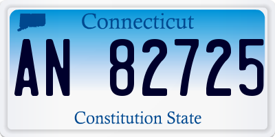 CT license plate AN82725