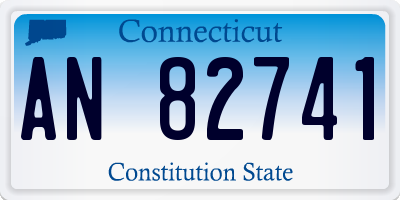 CT license plate AN82741