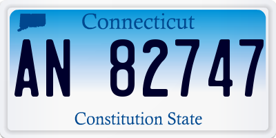 CT license plate AN82747