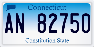 CT license plate AN82750