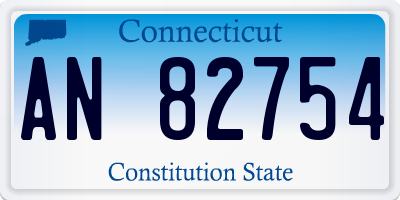 CT license plate AN82754