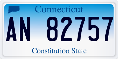 CT license plate AN82757