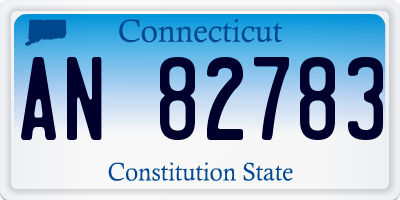 CT license plate AN82783