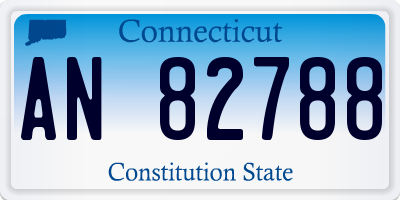 CT license plate AN82788