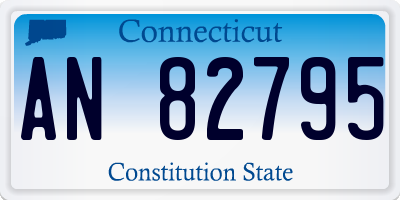 CT license plate AN82795