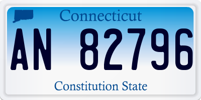 CT license plate AN82796