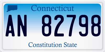 CT license plate AN82798
