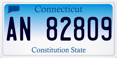 CT license plate AN82809