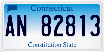 CT license plate AN82813