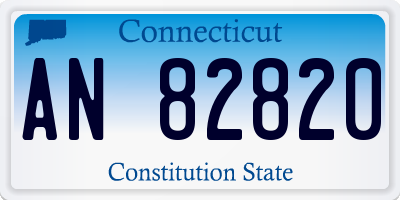 CT license plate AN82820