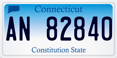 CT license plate AN82840