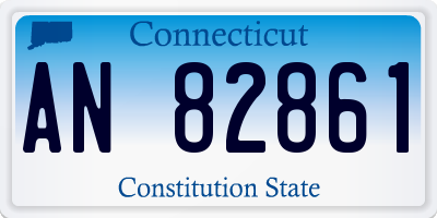 CT license plate AN82861