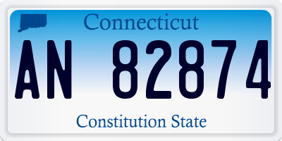 CT license plate AN82874
