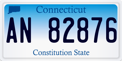 CT license plate AN82876