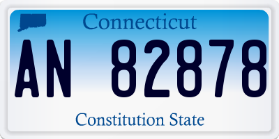 CT license plate AN82878