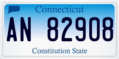 CT license plate AN82908