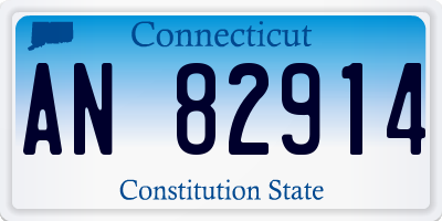 CT license plate AN82914