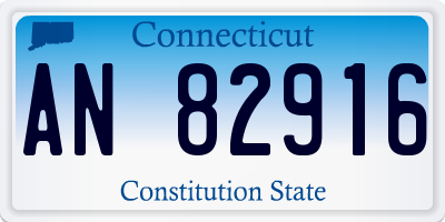 CT license plate AN82916
