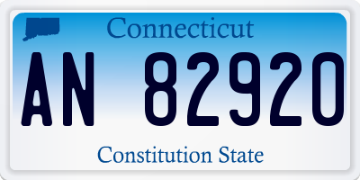 CT license plate AN82920