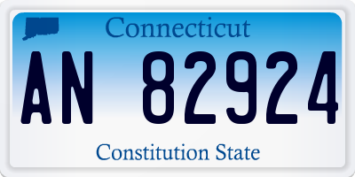CT license plate AN82924