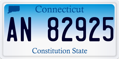 CT license plate AN82925