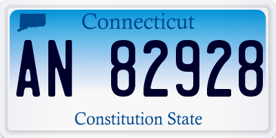 CT license plate AN82928