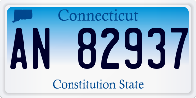 CT license plate AN82937