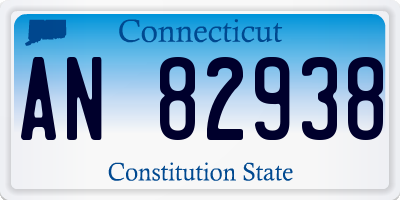 CT license plate AN82938