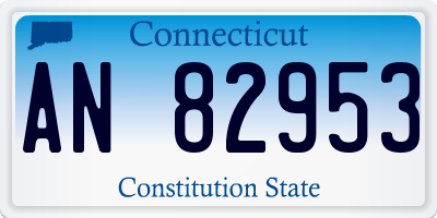 CT license plate AN82953