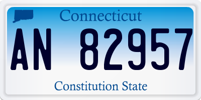 CT license plate AN82957
