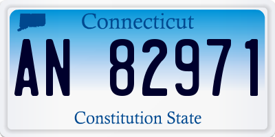 CT license plate AN82971