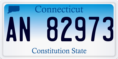 CT license plate AN82973