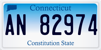 CT license plate AN82974