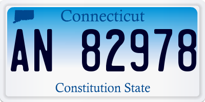 CT license plate AN82978