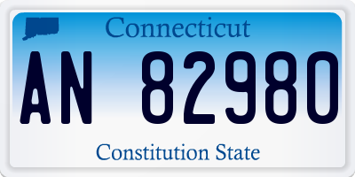 CT license plate AN82980