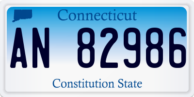 CT license plate AN82986