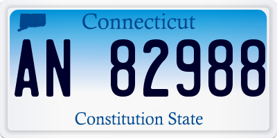 CT license plate AN82988