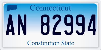 CT license plate AN82994
