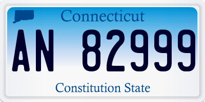 CT license plate AN82999