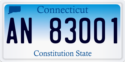 CT license plate AN83001