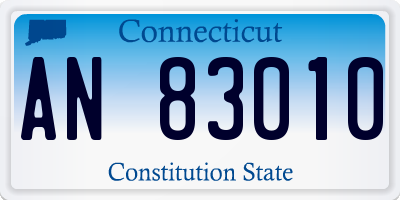 CT license plate AN83010