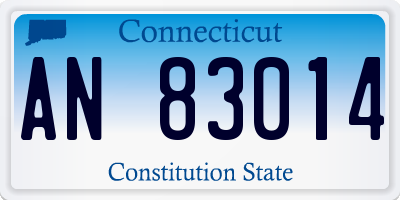 CT license plate AN83014