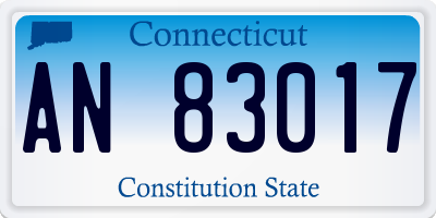 CT license plate AN83017