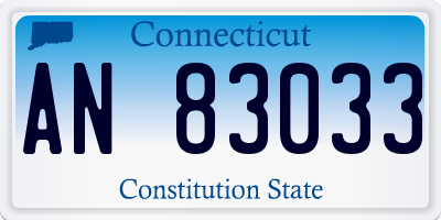 CT license plate AN83033
