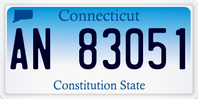 CT license plate AN83051