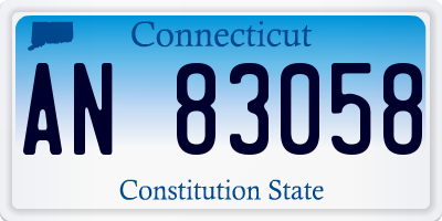 CT license plate AN83058
