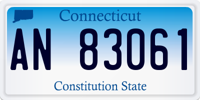 CT license plate AN83061