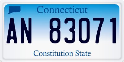 CT license plate AN83071