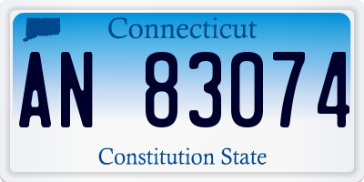 CT license plate AN83074