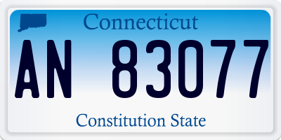 CT license plate AN83077